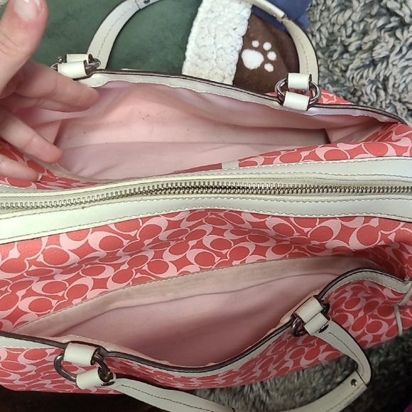 Coach Pink and Cream Tote Bag - Picture 8 of 12